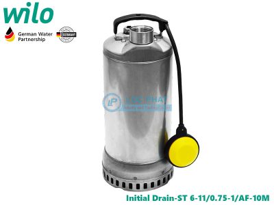 Bơm chìm nước thải Wilo Initial Drain-ST 6-11/0.75-1/AF-10M inox toàn phần
