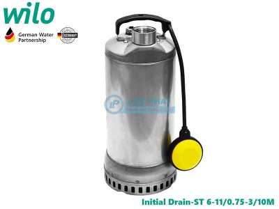 Bơm chìm nước thải Wilo Initial Drain-ST 6-11/0.75-3/10M inox toàn phần