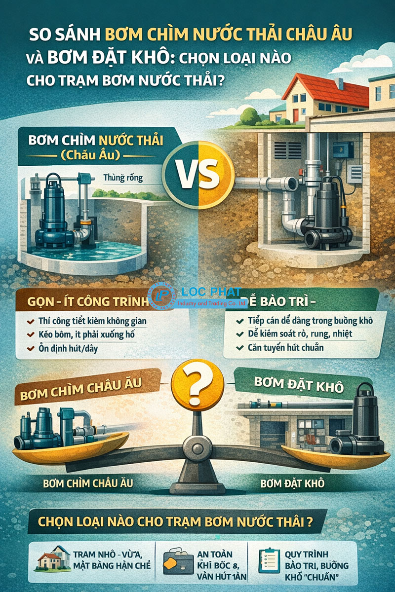 5 bước chọn bơm nước thải Châu Âu cho nhà thầu MEP mới làm quen 5 bước chọn bơm nước thải Châu Âu cho nhà thầu MEP mới làm quen