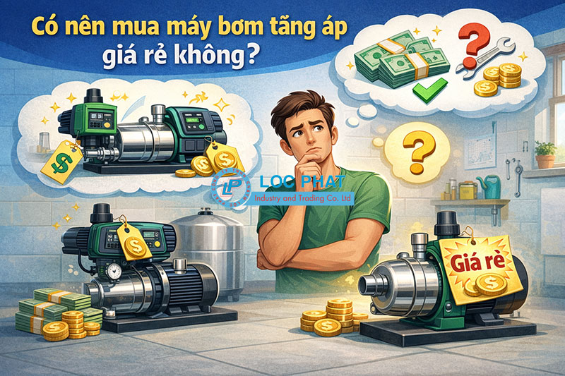 Có nên mua máy bơm tăng áp giá rẻ không?