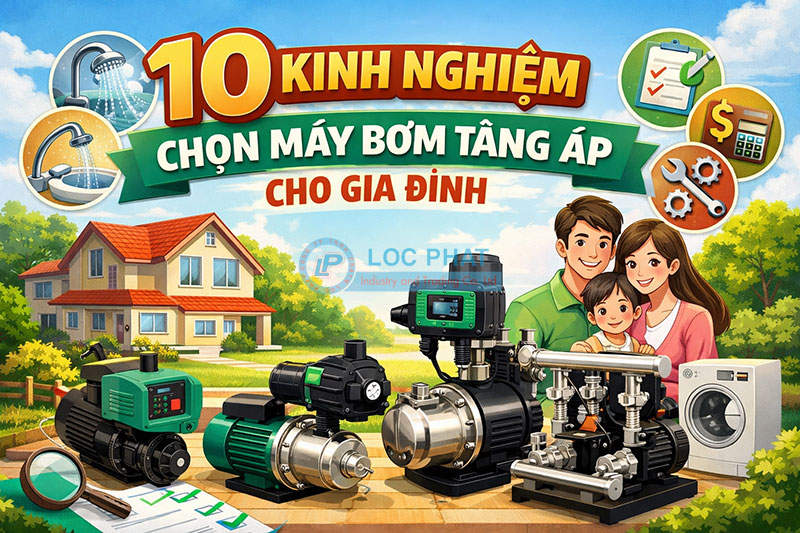 10 kinh nghiệm chọn máy bơm tăng áp cho gia đình