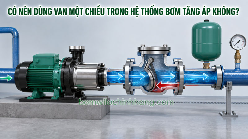 Có nên dùng van một chiều trong hệ thống bơm tăng áp không?